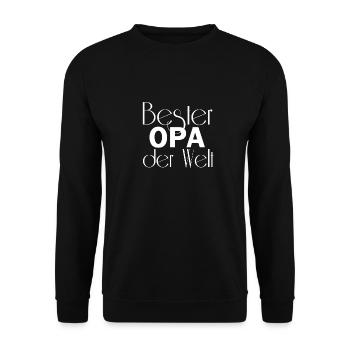 Bester Opa der Welt - Unisex Pullover - Schwarz - Vorne - Alina (178cm) & Michal (187cm)