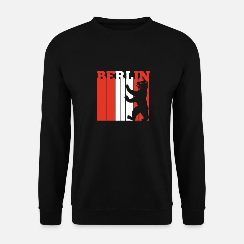 Berlin mit Berliner Bär - Unisex Pullover - Schwarz