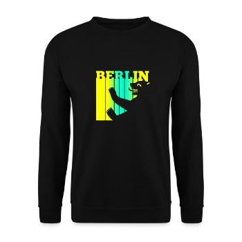 Bear of Berlin - Unisex Sweatshirt - black - Front - Alina (178cm) & Michal (187cm)