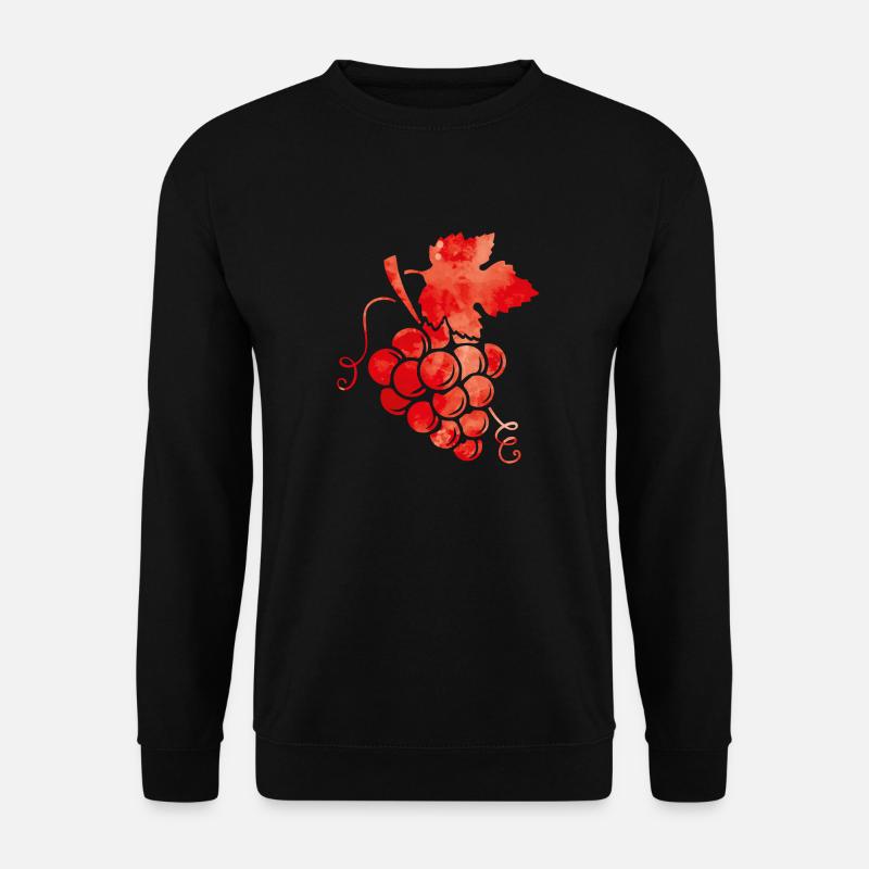 weintrauben wasserfarben rot - Unisex Pullover - Schwarz