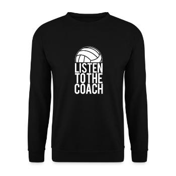 Entraîneur de volleyball | Cadeaux de sport d'équipe pour joueurs - Sweat-shirt Unisexe - noir - Devant - Alina (178cm) & Michal (187cm)