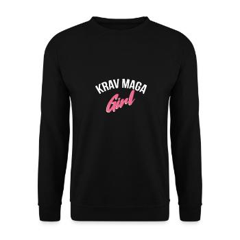 Krav Maga Girl Self Defense Arts martiaux cadeau - Sweat-shirt Unisexe - noir - Devant - Alina (178cm) & Michal (187cm)
