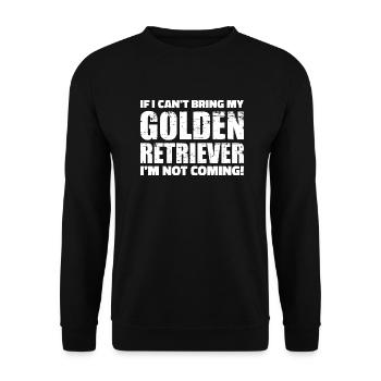 Golden Retriever - Sweat-shirt Unisexe - noir - Devant - Alina (178cm) & Michal (187cm)