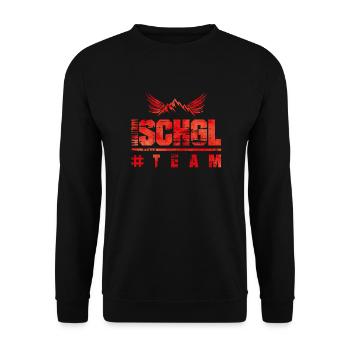 ischgl team berg - Unisex Pullover - Schwarz - Vorne - Alina (178cm) & Michal (187cm)