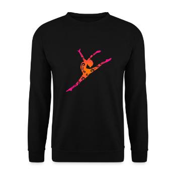 Fille de gymnastique maorie saut cadeau de tatouage tribal - Sweat-shirt Unisexe - noir - Devant - Alina (178cm) & Michal (187cm)
