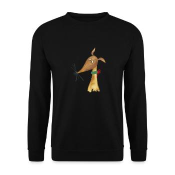 Le lévrier fawn - Sweat-shirt Unisexe - noir - Devant - Alina (178cm) & Michal (187cm)