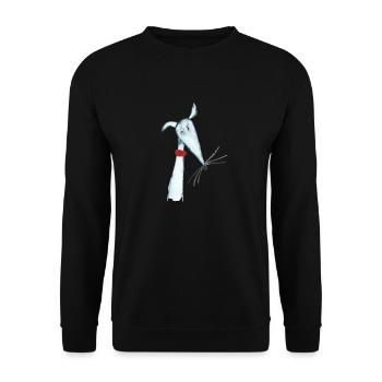 Lévrier bleu - Sweat-shirt Unisexe - noir - Devant - Alina (178cm) & Michal (187cm)