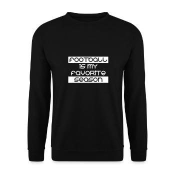 Football Is My Favourite Season Shirt - Unisex Pullover - Schwarz - Vorne - Alina (178cm) & Michal (187cm)
