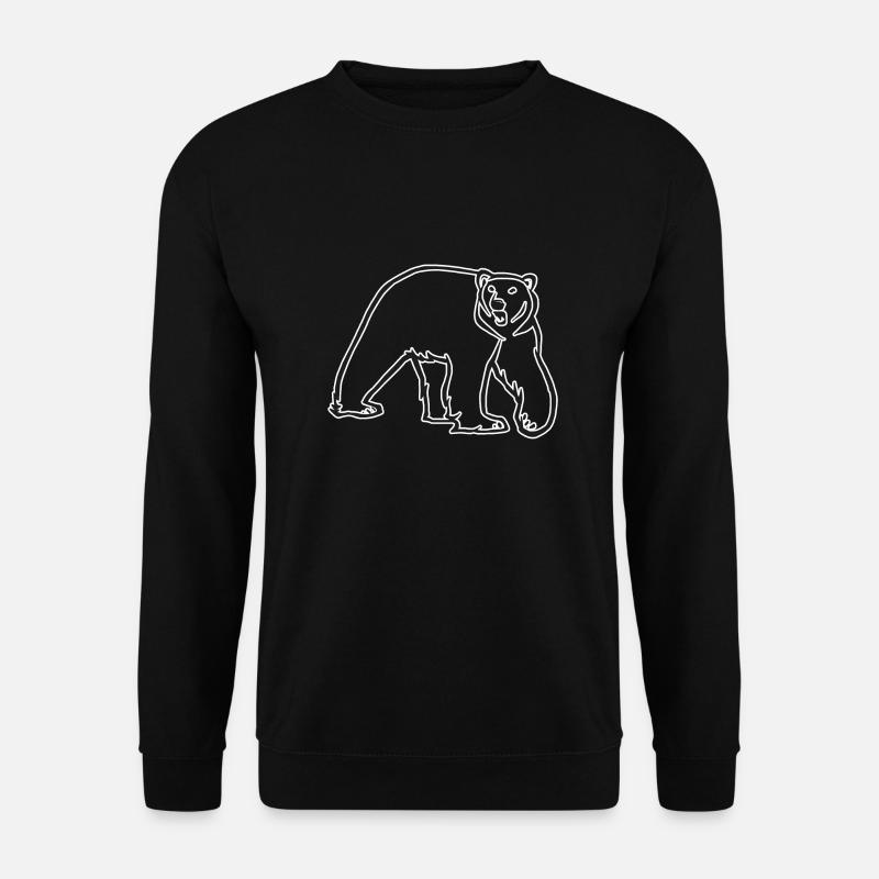 Eisbär - Einzelversion - Unisex Pullover - Schwarz