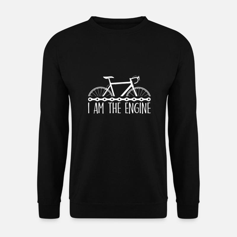 I am the Engine Fahrrad Geschenk - Unisex Pullover - Schwarz