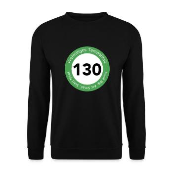 Freiwilliges Tempolimit 130 - Unisex Pullover - Schwarz - Vorne - Alina (178cm) & Michal (187cm)