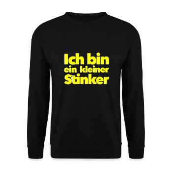 Ich bin ein kleiner Stinker - Spaß - Unisex Pullover - Schwarz - Vorne - Alina (178cm) & Michal (187cm)