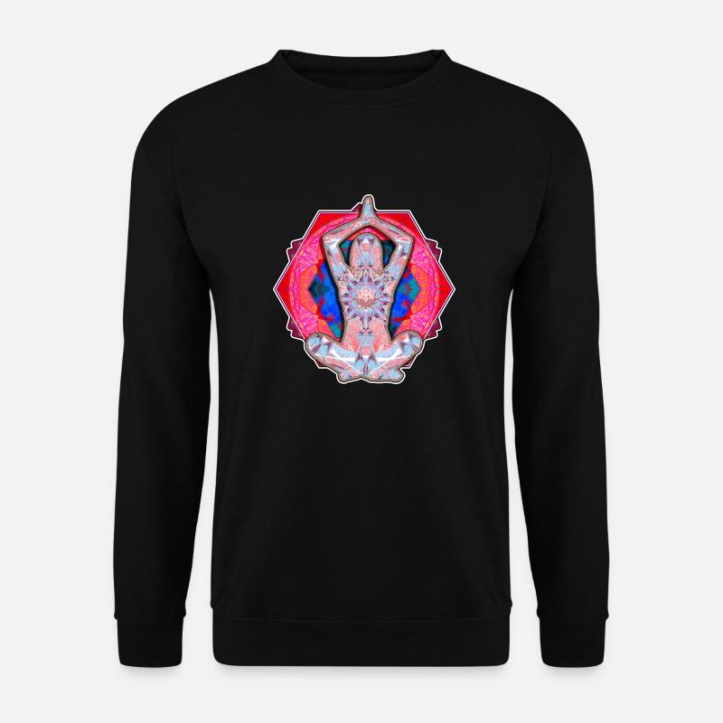 Yoga Patterns Red And Blue - Unisex Sweatshirt - black