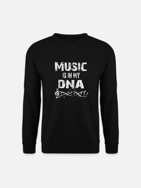MUSIC IS IN MY DNA Musiker Shirt - Unisex Pullover - Schwarz