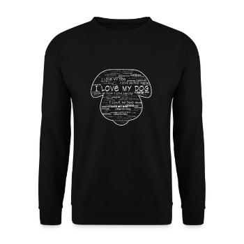 I Love my Dog - Sweat-shirt Unisexe - noir - Devant - Alina (178cm) & Michal (187cm)