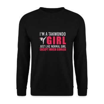 I'm a takewondo girl just like normal girl gift - Unisex Sweatshirt - black - Front - Alina (178cm) & Michal (187cm)