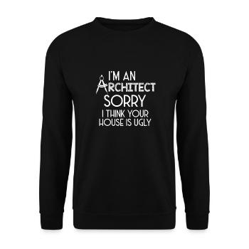 Architect | Profession architect architect gift - Unisex Sweatshirt - black - Front - Alina (178cm) & Michal (187cm)