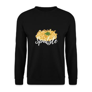 Les paroles tardives | Souabe Souabe Souabe Idée de cadeau - Sweat-shirt Unisexe - noir - Devant - Alina (178cm) & Michal (187cm)