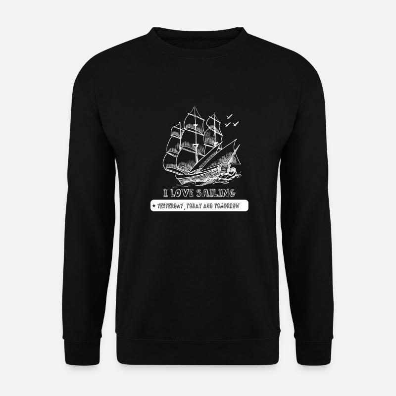 segeln segelboot skipper - Unisex Pullover - Schwarz