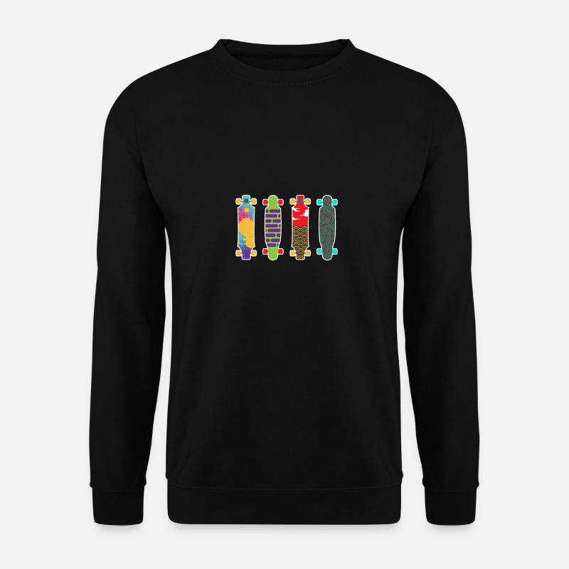 Longboard 4 Longboards für Longboarder Geschenk - Unisex Pullover - Schwarz