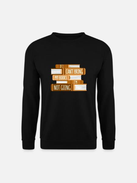 Bücher Sucht Süchtig Leseratte Bücherwurm Lesen - Unisex Pullover - Schwarz