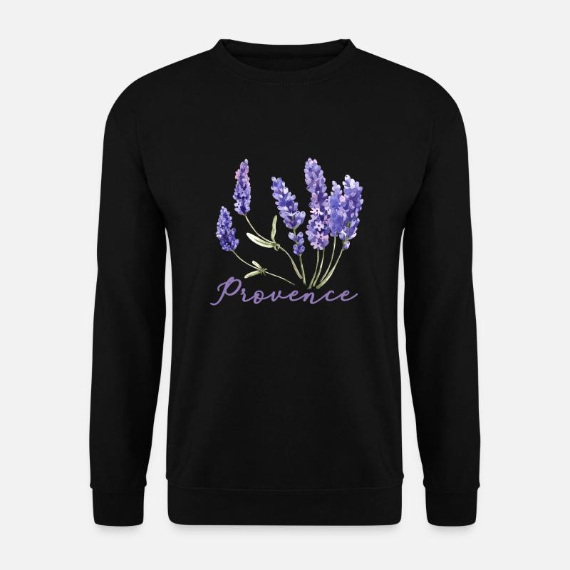 Provence Lavendel Blüte lila Frankreich Pflanze - Unisex Pullover - Schwarz