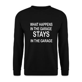 Séjours au garage - Sweat-shirt Unisexe - noir - Devant - Alina (178cm) & Michal (187cm)