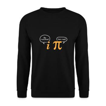 Les symboles mathématiques sont rationnels, obtenez un véritable cadeau de nerd pi - Sweat-shirt Unisexe - noir - Devant - Alina (178cm) & Michal (187cm)