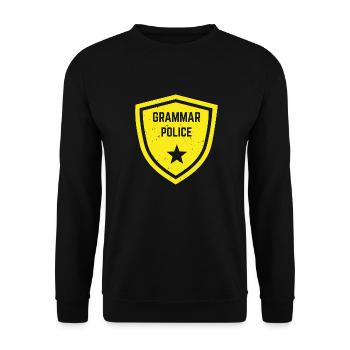 Police police grammaire policier cadeau - Sweat-shirt Unisexe - noir - Devant - Alina (178cm) & Michal (187cm)