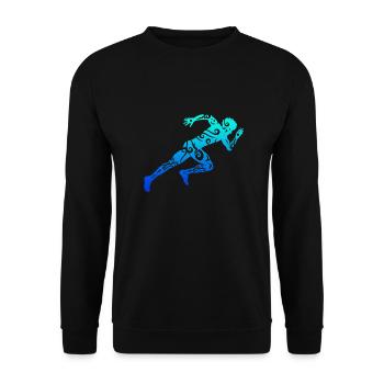 Cadeau de tatouage tribal polynésien de style maori coureur - Sweat-shirt Unisexe - noir - Devant - Alina (178cm) & Michal (187cm)