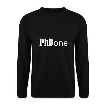 Phdone Phd Done cadeau de remise des diplômes - Sweat-shirt Unisexe - noir - Devant - Alina (178cm) & Michal (187cm)