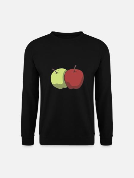 Red and green apple - Unisex Sweatshirt - black