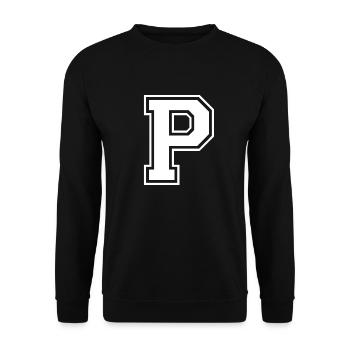 P - Unisex Sweatshirt - black - Front - Alina (178cm) & Michal (187cm)