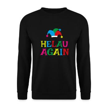 helau again karneval kostüm - Unisex Pullover - Schwarz - Vorne - Alina (178cm) & Michal (187cm)