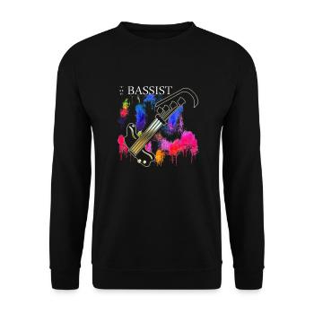 The Bassist Bass Guitar Player - Unisex Sweatshirt - black - Front - Alina (178cm) & Michal (187cm)