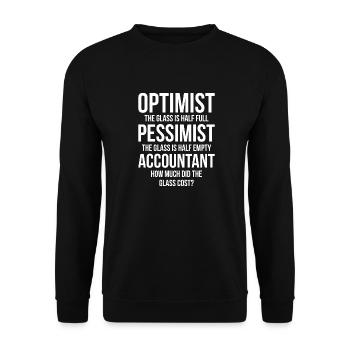 Comptable combien a coûté le cadeau en verre - Sweat-shirt Unisexe - noir - Devant - Alina (178cm) & Michal (187cm)