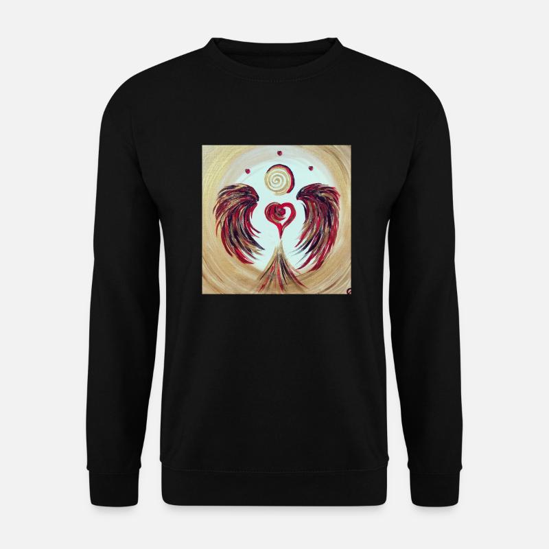 Herzengel des Glücks - Unisex Pullover - Schwarz
