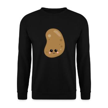 pomme de terre - Sweat-shirt Unisexe - noir - Devant - Alina (178cm) & Michal (187cm)