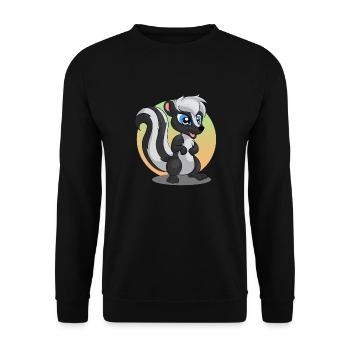 mouffette - Sweat-shirt Unisexe - noir - Devant - Alina (178cm) & Michal (187cm)