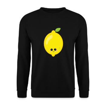 Zitrone - Unisex Pullover - Schwarz - Vorne - Alina (178cm) & Michal (187cm)