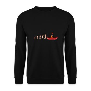 Evolution Canoeing Canoe Funny gift idea - Unisex Sweatshirt - black - Front - Alina (178cm) & Michal (187cm)