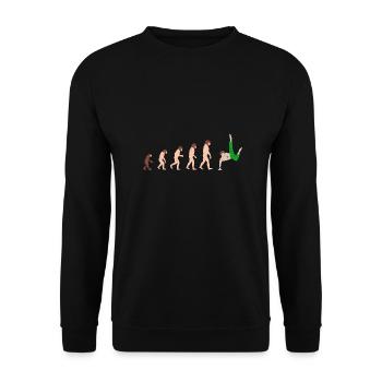 Evolution Capoeira Funny gift idea - Unisex Sweatshirt - black - Front - Alina (178cm) & Michal (187cm)