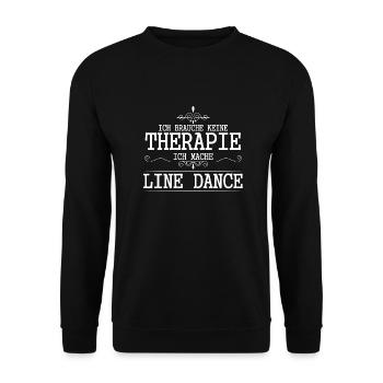 Ich mach Line Dance Linedancing Geschenk - Unisex Pullover - Schwarz - Vorne - Alina (178cm) & Michal (187cm)