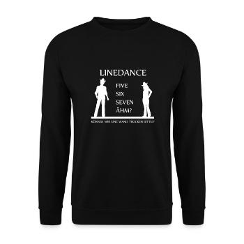 Cadeau de linedance Five Six Seven Linedancing - Sweat-shirt Unisexe - noir - Devant - Alina (178cm) & Michal (187cm)