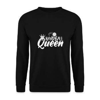Reine de handball | Cadeaux d'équipe de sport pour joueur de handball - Sweat-shirt Unisexe - noir - Devant - Alina (178cm) & Michal (187cm)