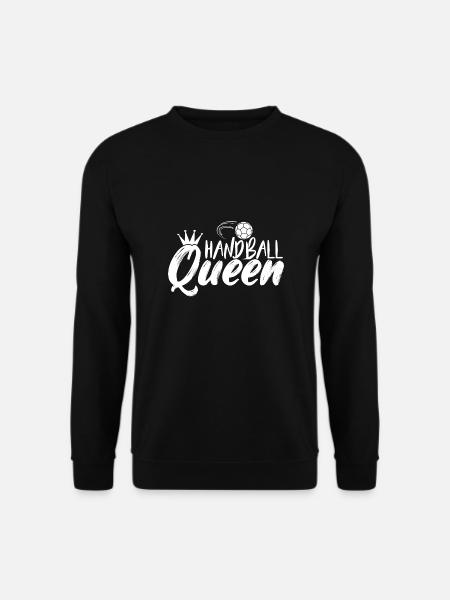 Handball Queen | Handballerin Sport Team Geschenke - Unisex Pullover - Schwarz