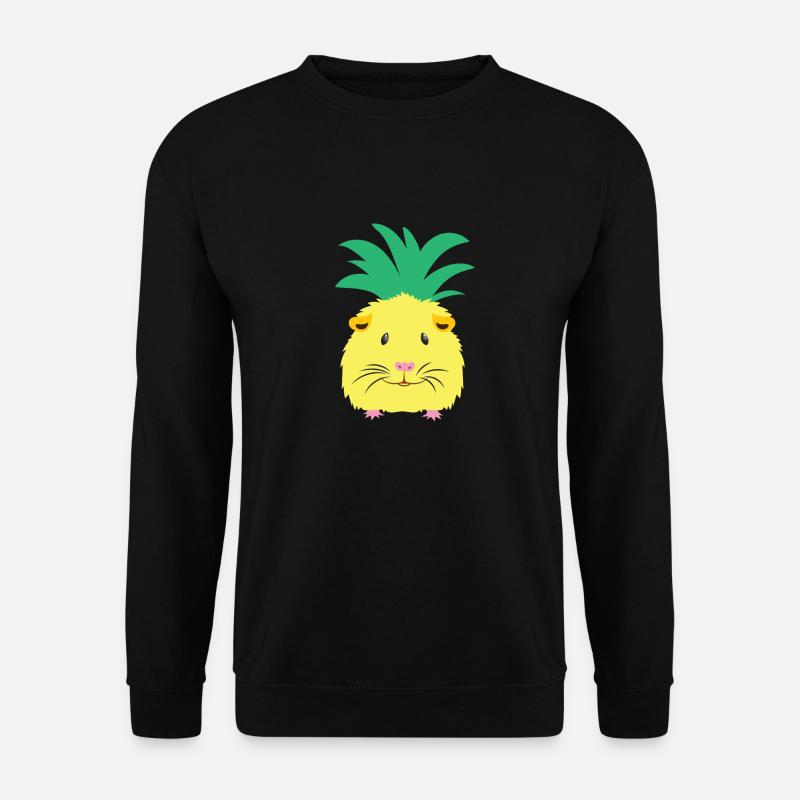 Yellow pineapple guinea pig - Unisex Sweatshirt - black