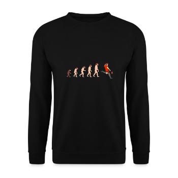 Evolution Rugby Funny Gift Idea - Unisex Sweatshirt - black - Front - Alina (178cm) & Michal (187cm)