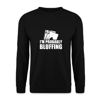 Joueur de poker | Cadeaux de cartes poker poker poker - Sweat-shirt Unisexe - noir - Devant - Alina (178cm) & Michal (187cm)