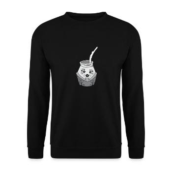 Flowerful mate - Unisex Sweatshirt - black - Front - Alina (178cm) & Michal (187cm)